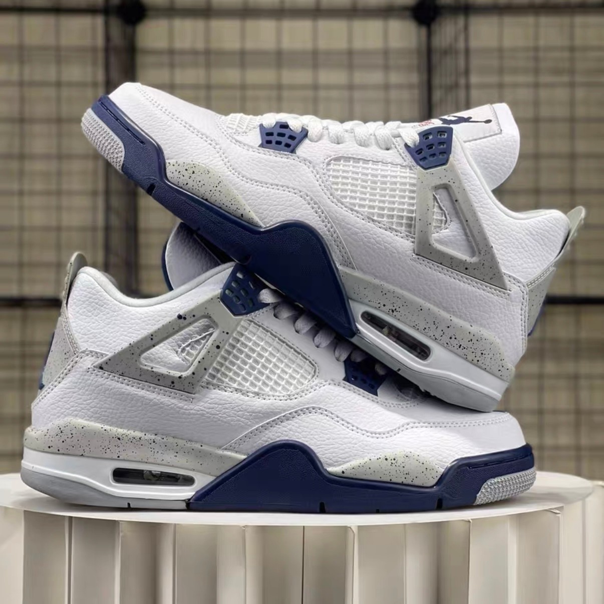 Air Jordan 4 "Midnight Navy" Men's Mid Top Retro Basketball Shoes
