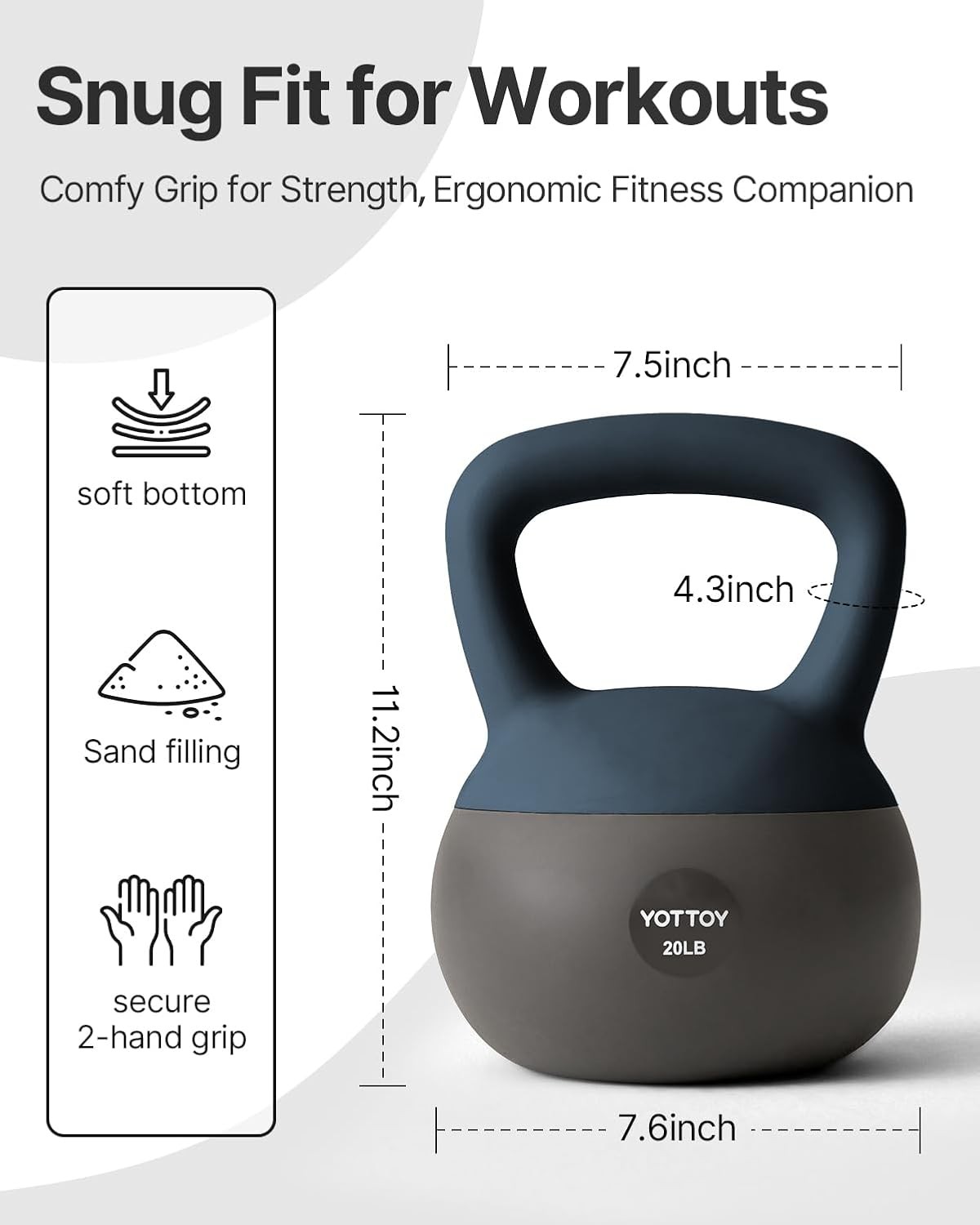 Soft Kettlebell, Set for Strength Training Kettlebells & Home Workouts,