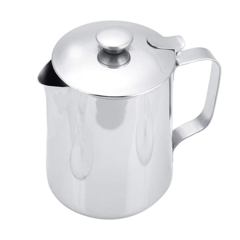 20 oz 600ml Milk Frothing Pitcher Stainless Steel Steaming Frother Cup Silver