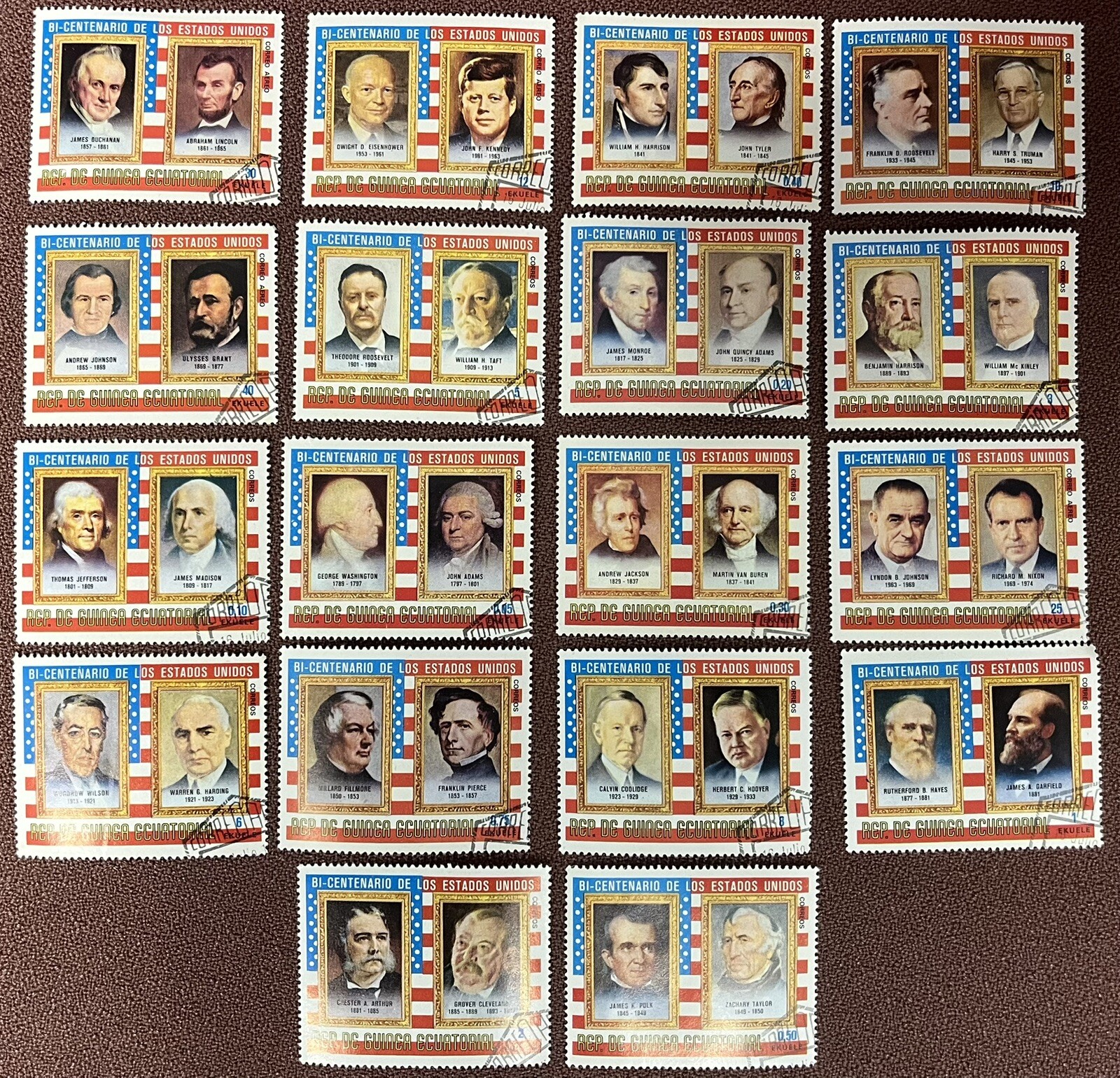 Equatorial Guinea - US Presidents from 1789 to 1974