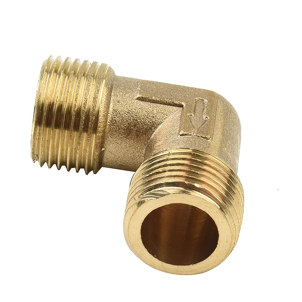 Air Compressor Fittings Brass 16.5mm Male Thread Check Valve Elbow Coupler