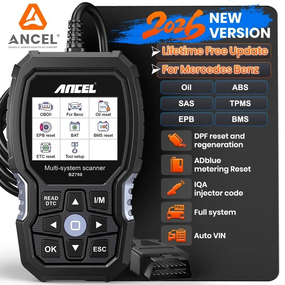 ANCEL BZ700 For Mercedes Benz OBD2 Scanner All System Diagnostic Car Code Reader