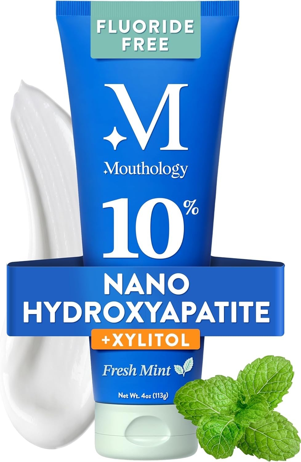 Mouthology 10% Nano Hydroxyapatite Toothpaste (Fluoride Free), Whitening