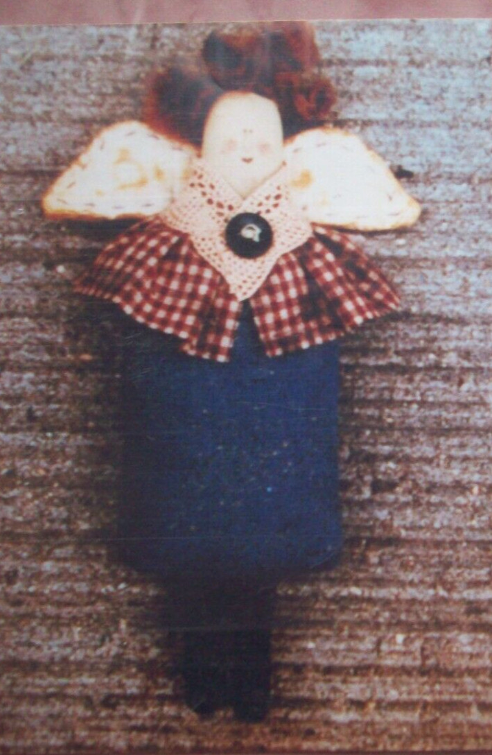 8" Angel whimsy primitive soft sculpture craft pattern Homebodies *C
