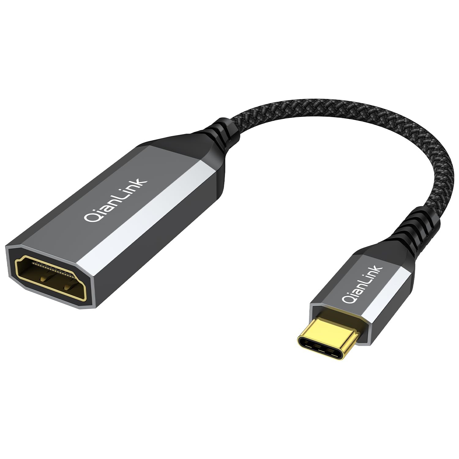 QianLink USB Type C to HDMI Adapter, C 4K Cable Black