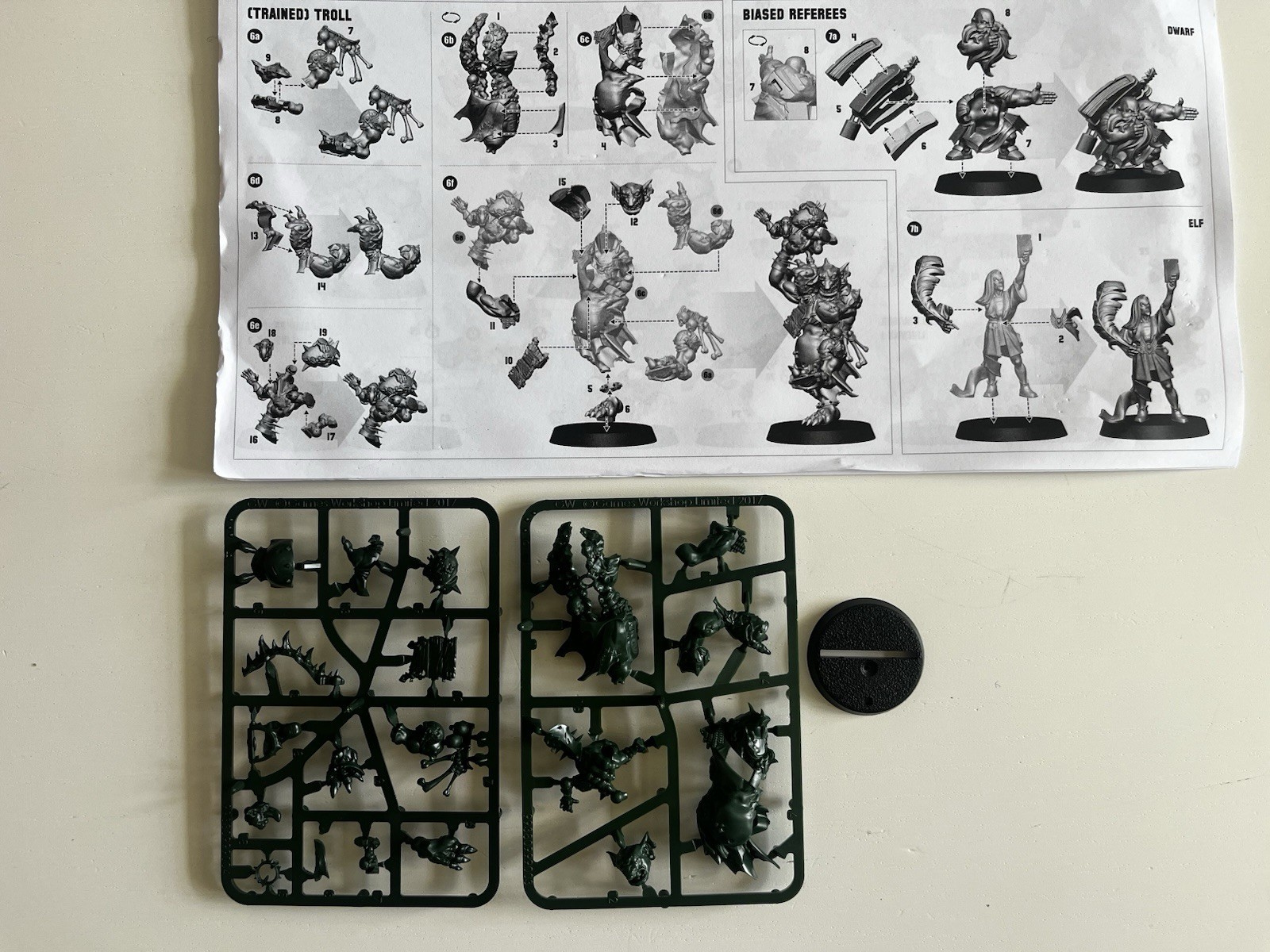 Warhammer Blood Bowl Trained Troll Brand New on Sprue with base