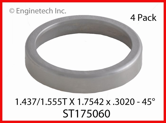 Enginetech ST175060 Engine Valve Seat Set for Ford EXP and Escort (4 Pack)