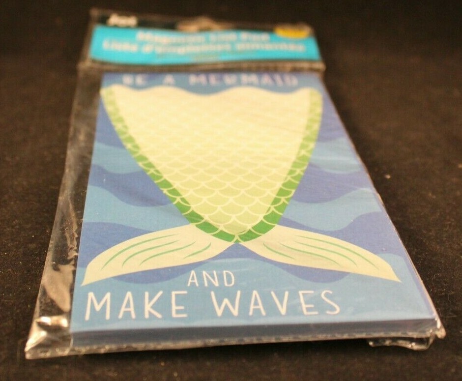 Be A Mermaid & Make Waves - Magnetic Note Pad - 60 Sheets - 8" x 4"