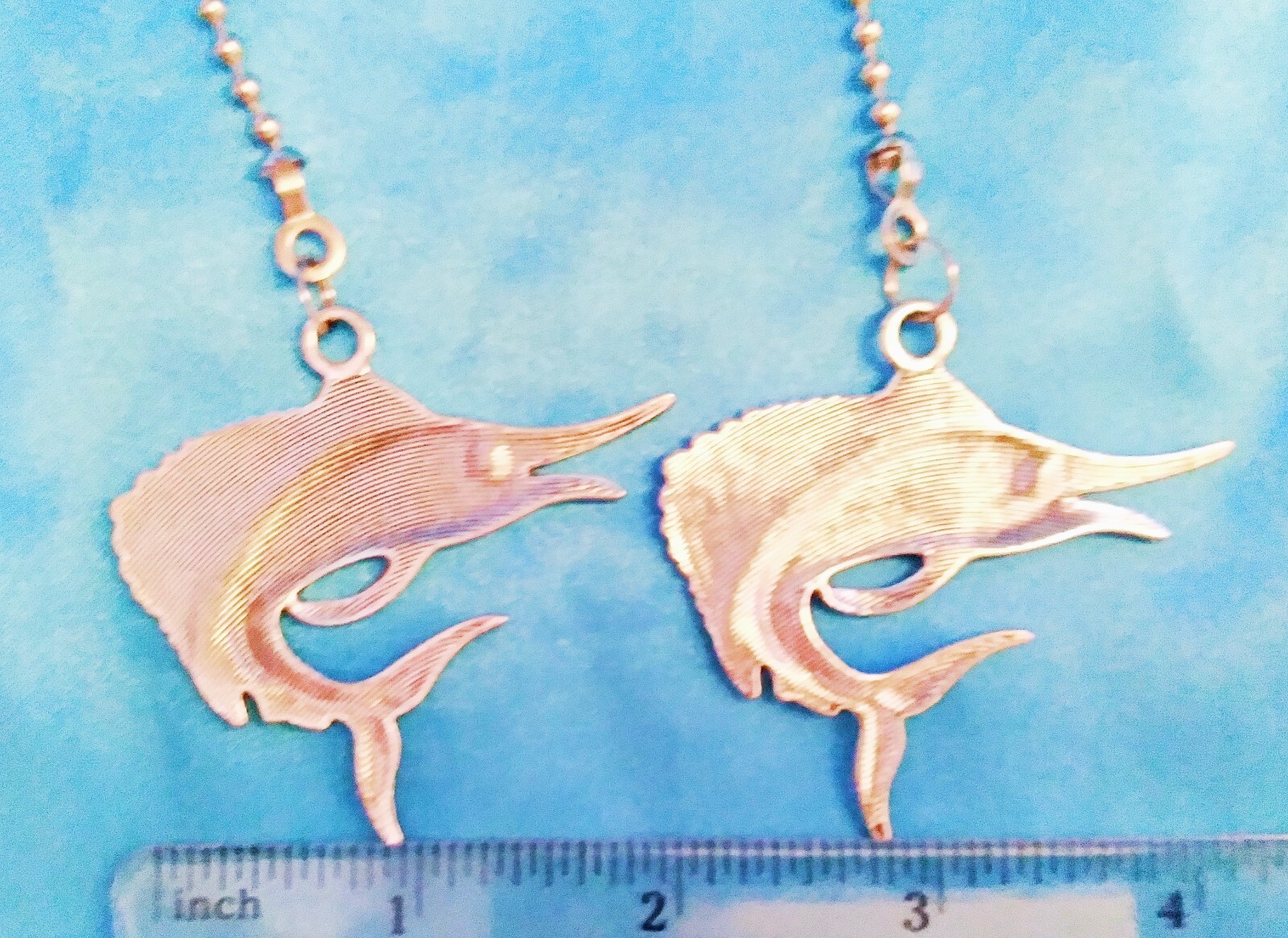 Set of Two ~ MARLIN SAILFISH Ocean Sea Metal ~ Ceiling Fan Pulls