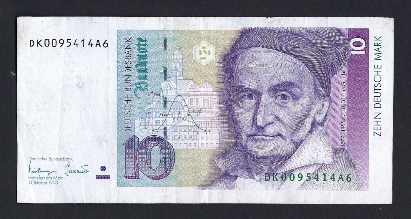🇩🇪 GERMANY FEDERAL REPUBLIC 10 GERMAN MARK GRAUB 01/10/1993 P-38