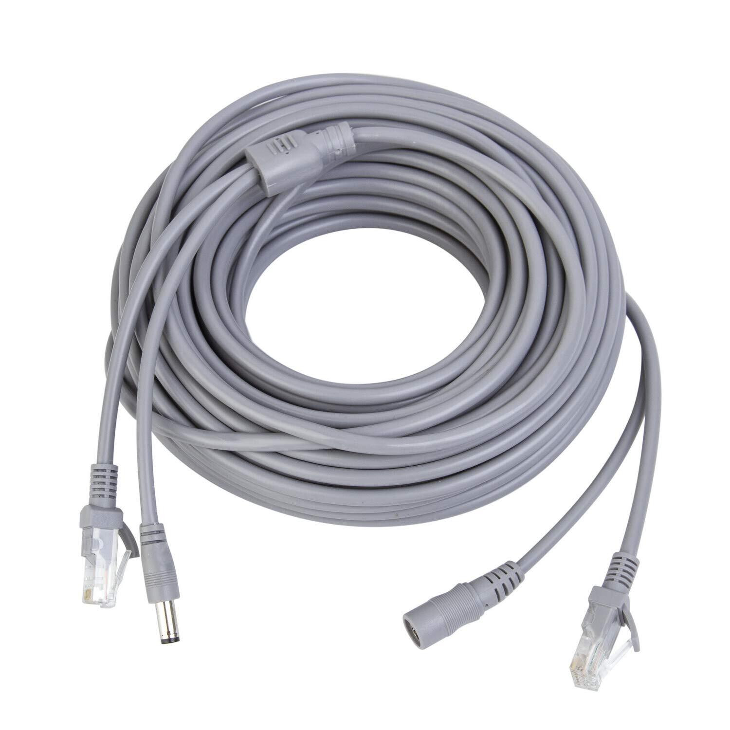5-30M Cat5e Network Ethernet LAN/Power Extension Cable for CCTV Cameras