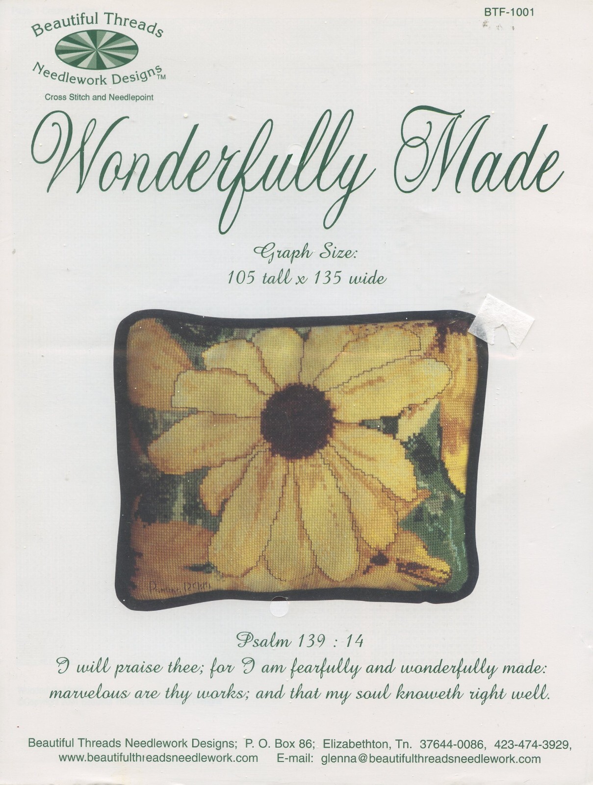 Beautiful Threads Needlework Designs Cross Stitch Wonderfully Made Pattern