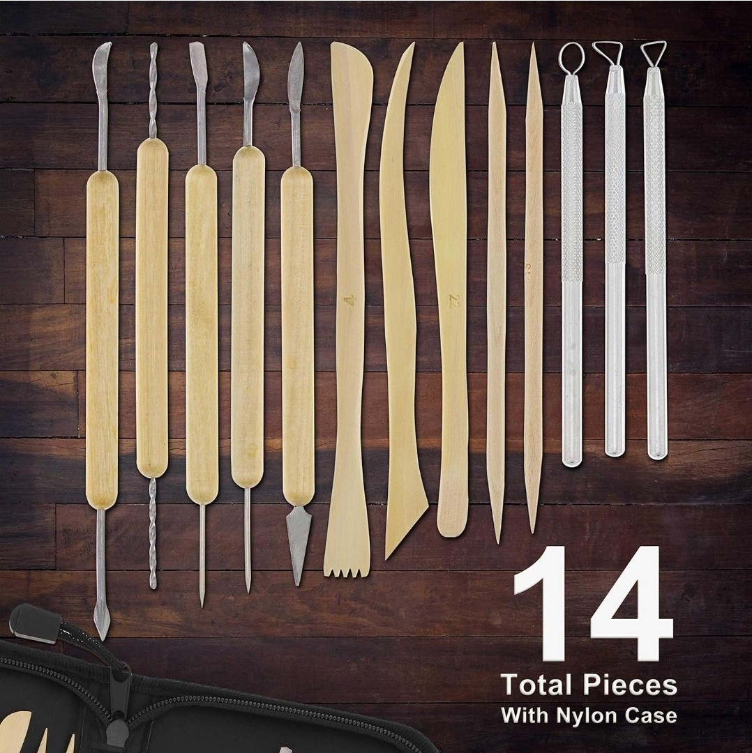 Pottery & Clay Tools Set (14-Piece) - U.S. Art Supply