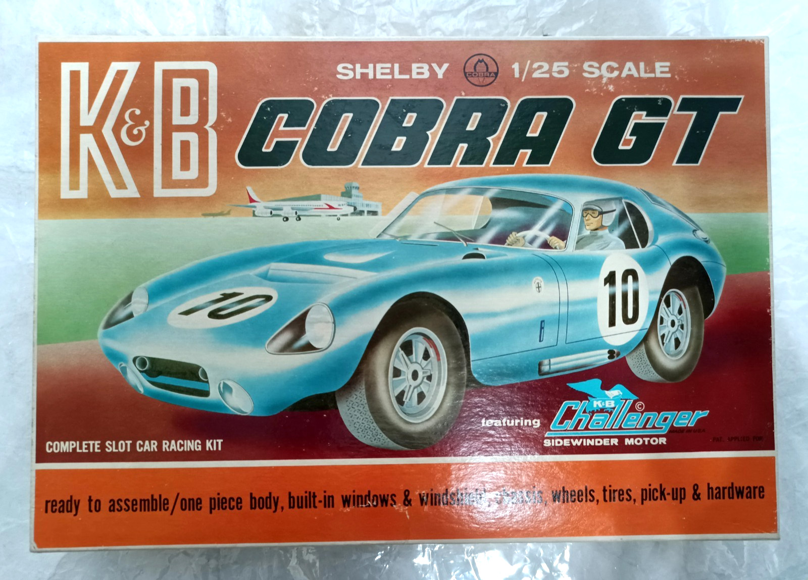 Vintage K&B 1/25 Shelby Cobra GT Complete Slot Car Racing Kit NIB Rare 1960s