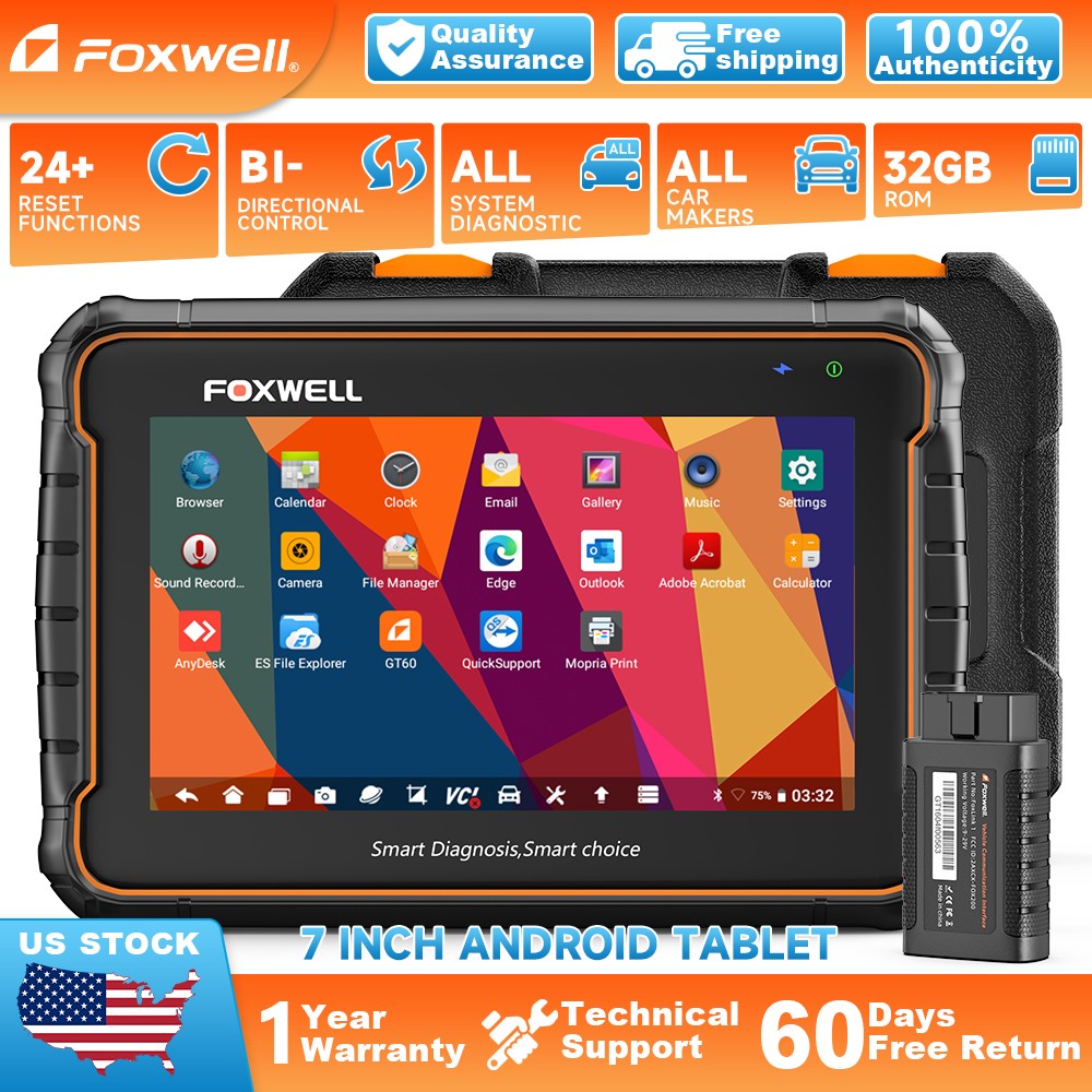 FOXWELL GT60 OBD2 Scanner Auto Bidirectional OIL TPMS All System Diagnostic Tool