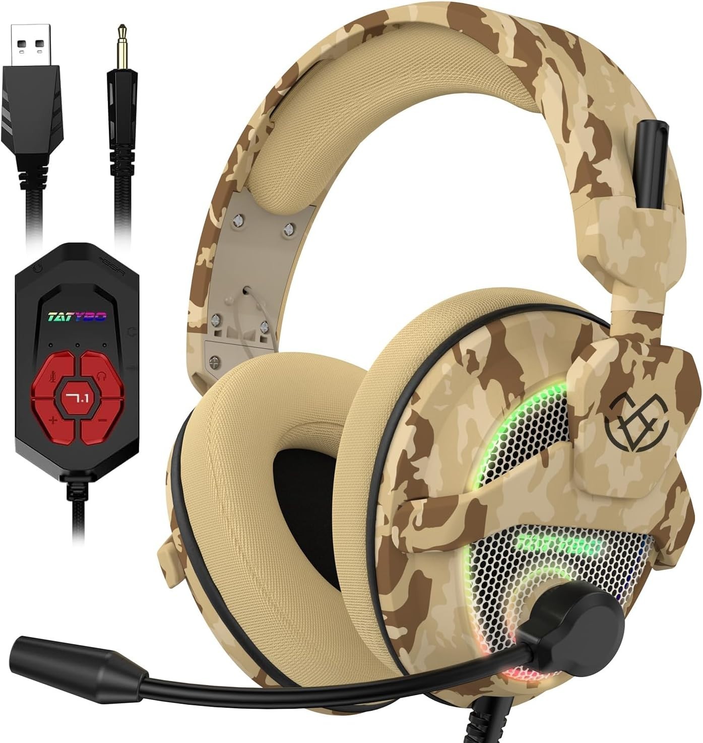Gaming Headset for PS4 PS5 PC Xbox One Switch, Noise Cancelling Over Ear Headpho