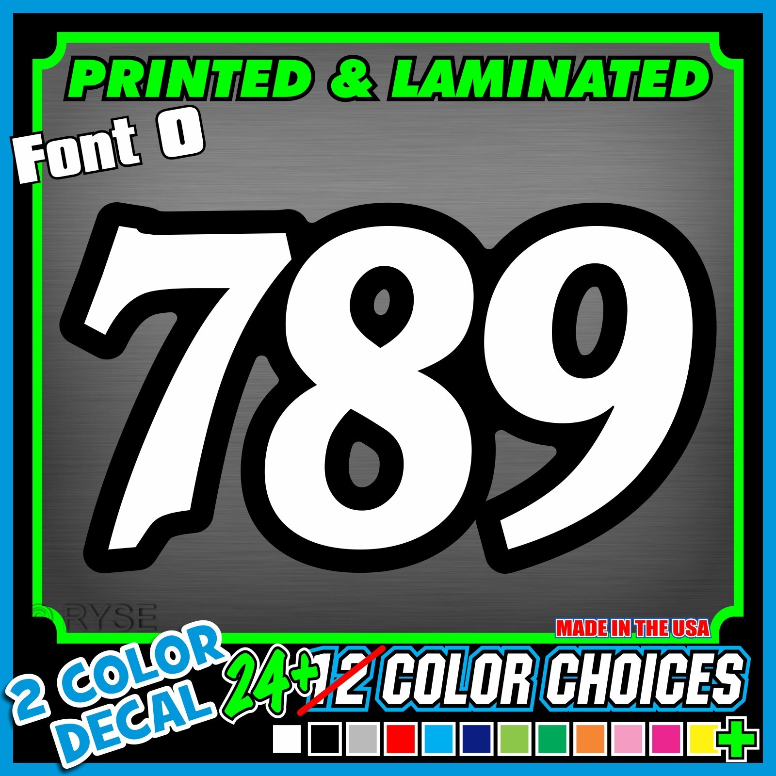 2 COLOR* Custom Racing Number Plate Vinyl Decals Dirt Bike Moto MX ATV MOTOCROSS