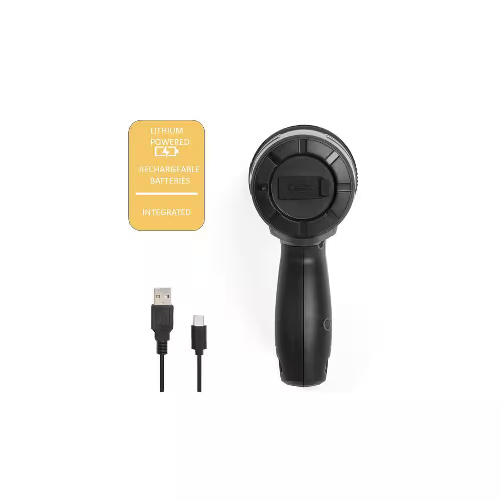 1000 Lumens LED Compact Rechargeable Spotlight with USB Cable