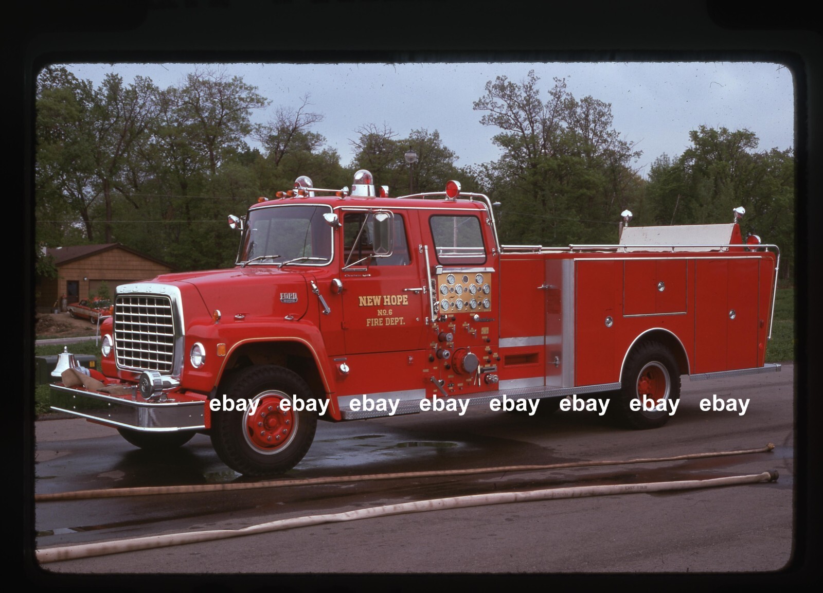 New Hope MN E6 1970 Ford L General Safety pumper Fire Apparatus Slide