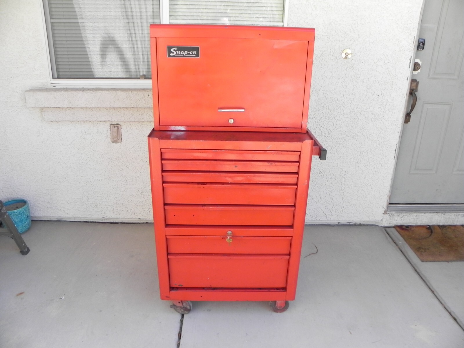 Vintage Snap-On (KRA) 7 Drawer Roll Cab & 9 Drawer Flip Top