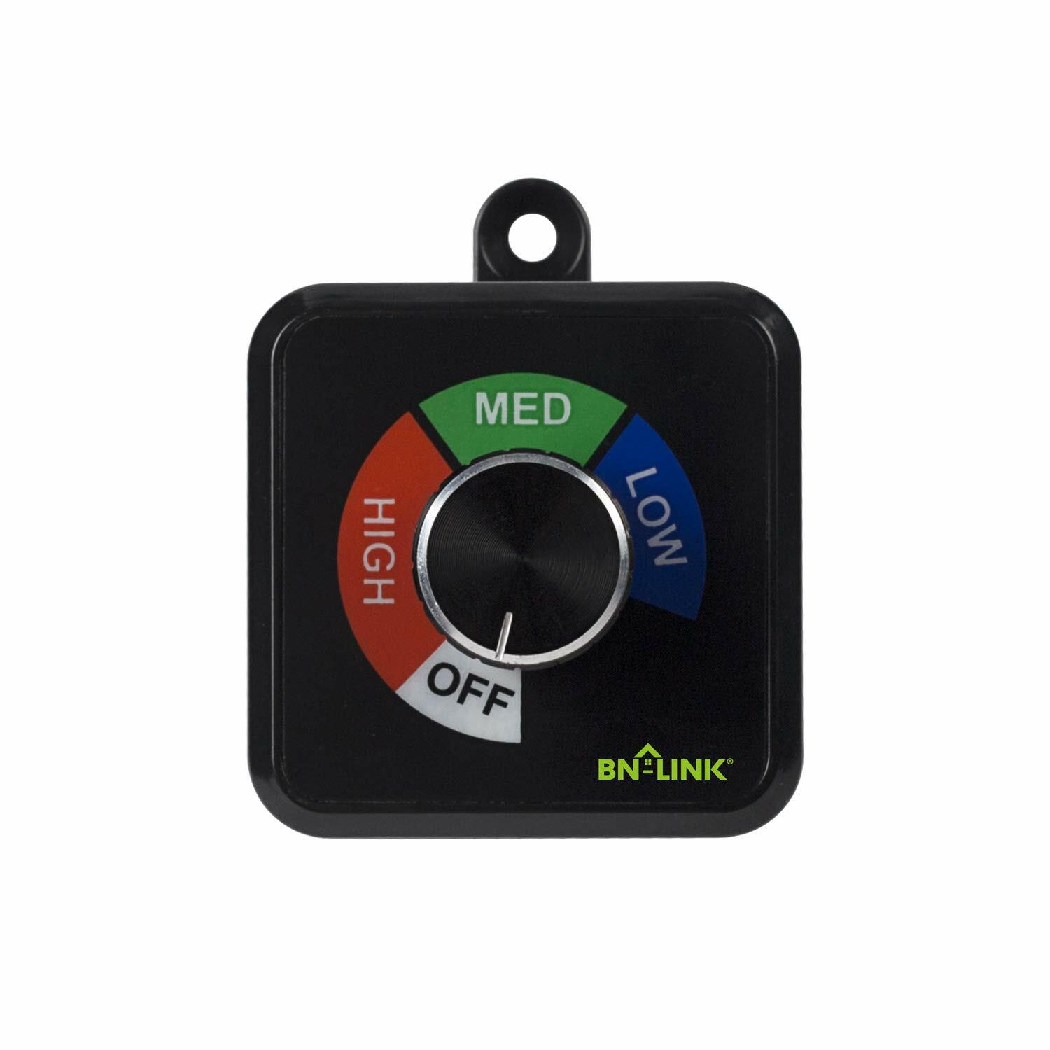 BN-LINK Exhaust Fan Speed Controller Variable 3Speed Adjuster Cordless 4.8A/600W