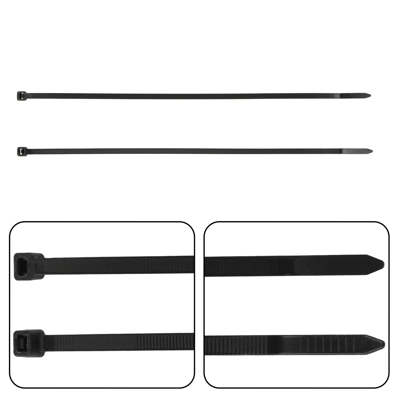 1000 Pack 12" Zip Ties Double-sided Toothed Cable Ties 100 lb Self-Locking