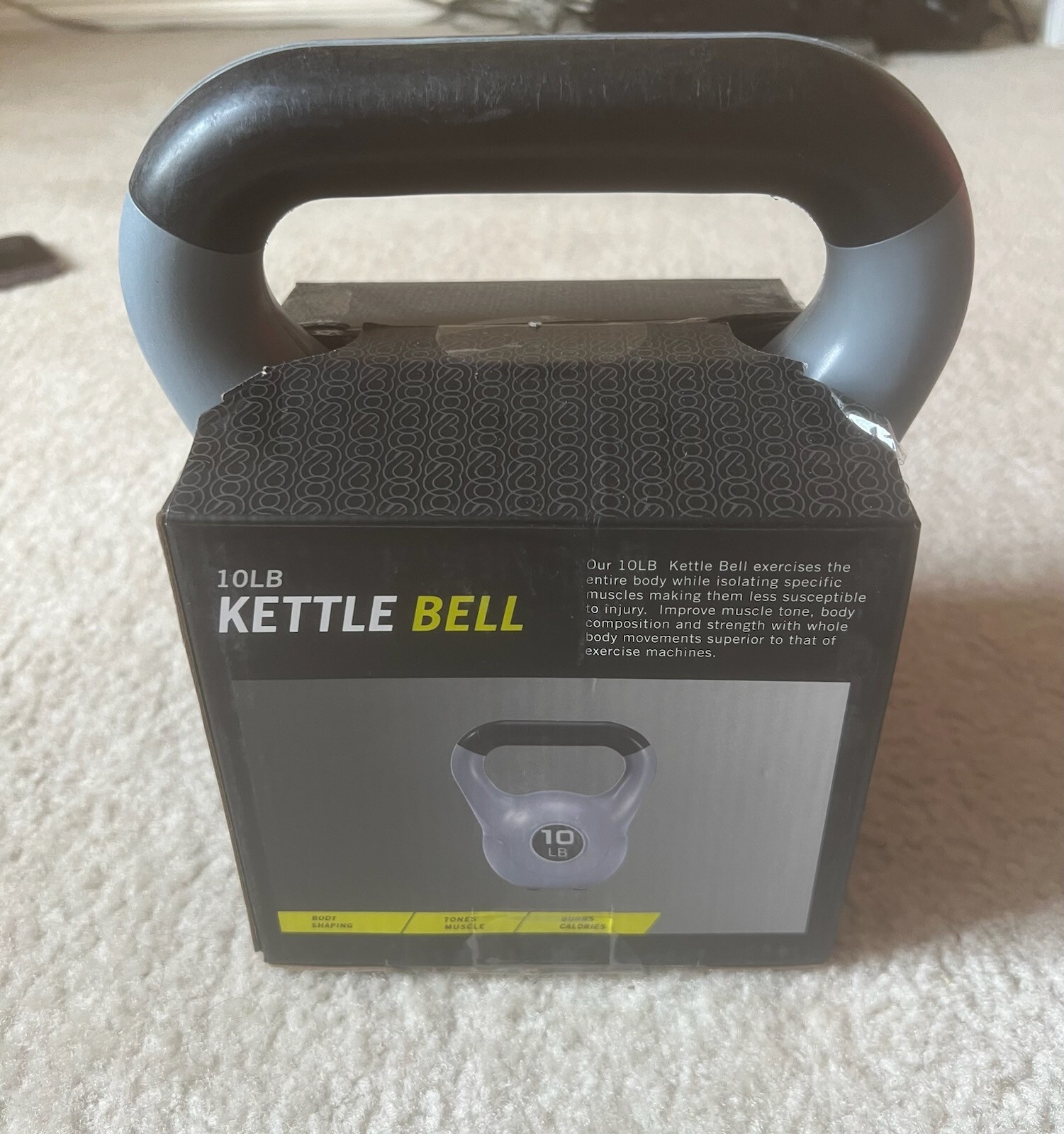 Flo 360 10 LB Grey Black Kettle Bell Kettlebell Body Shaping Weight Exercise New