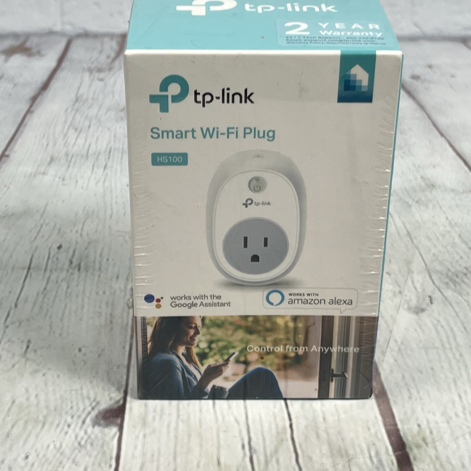 TP-Link - HS100 - Smart WiFi Plug - w/Google Assistant & Amazon Alexa NEW SEALED