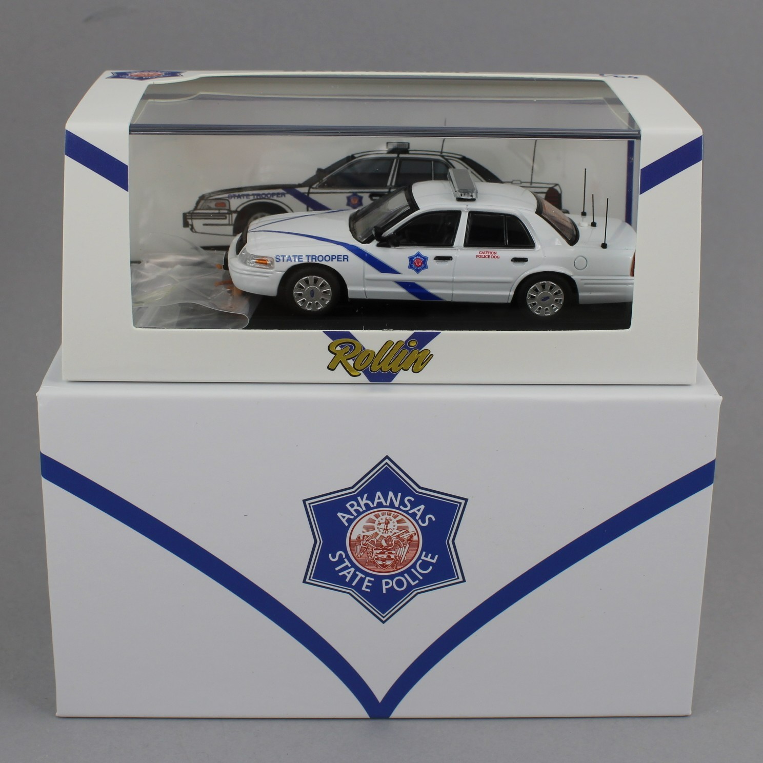 1:64 *ROLLIN DIECAST* Arkansas *STATE POLICE* FORD CROWN VICTORIA *NIB*
