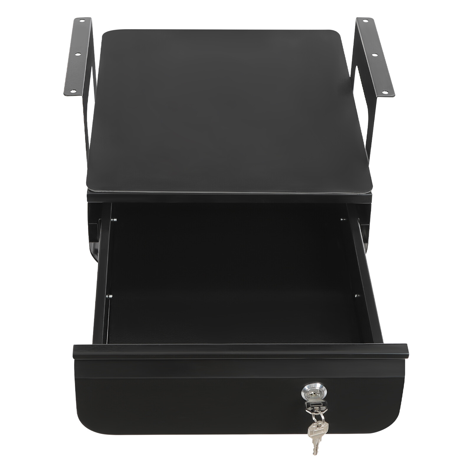 11.5*14.3in (L*W) Under Desk Pull-Out Drawer Lockable Sliding Storage Drawer