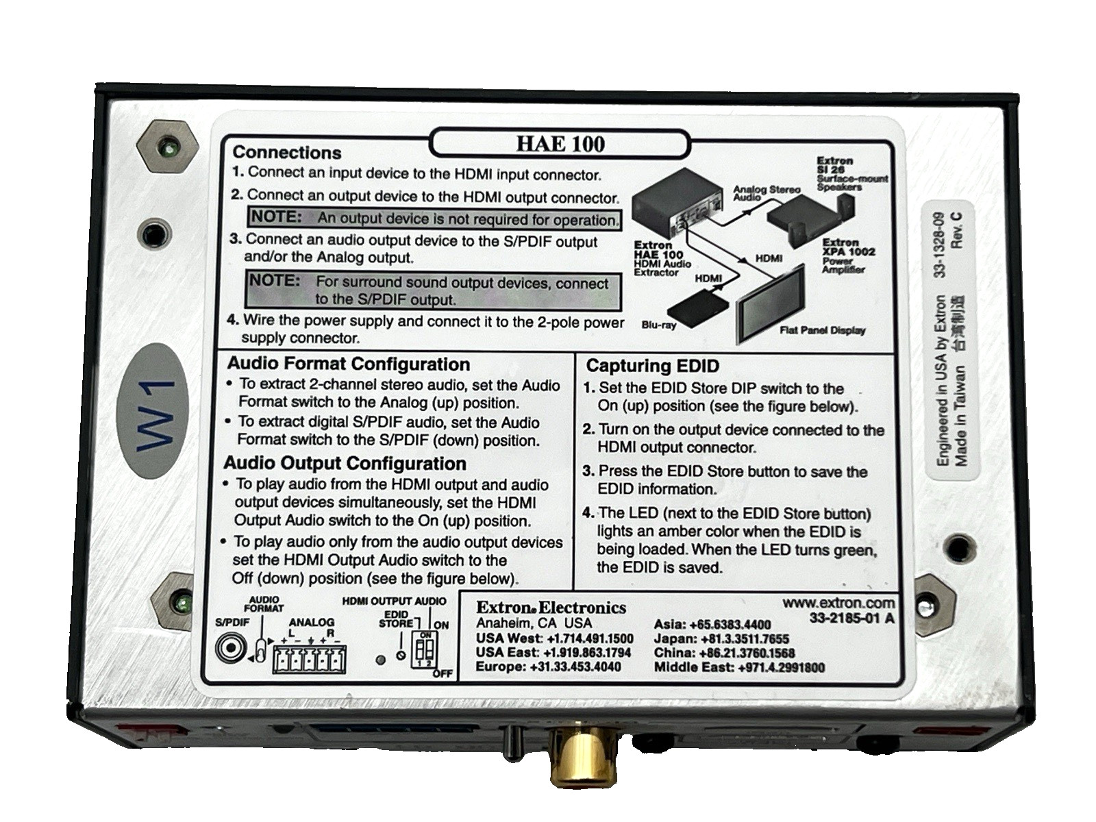 EXTRON HAE 100 HDMI AUDIO EXTRACTOR – EXCELLENT (a)