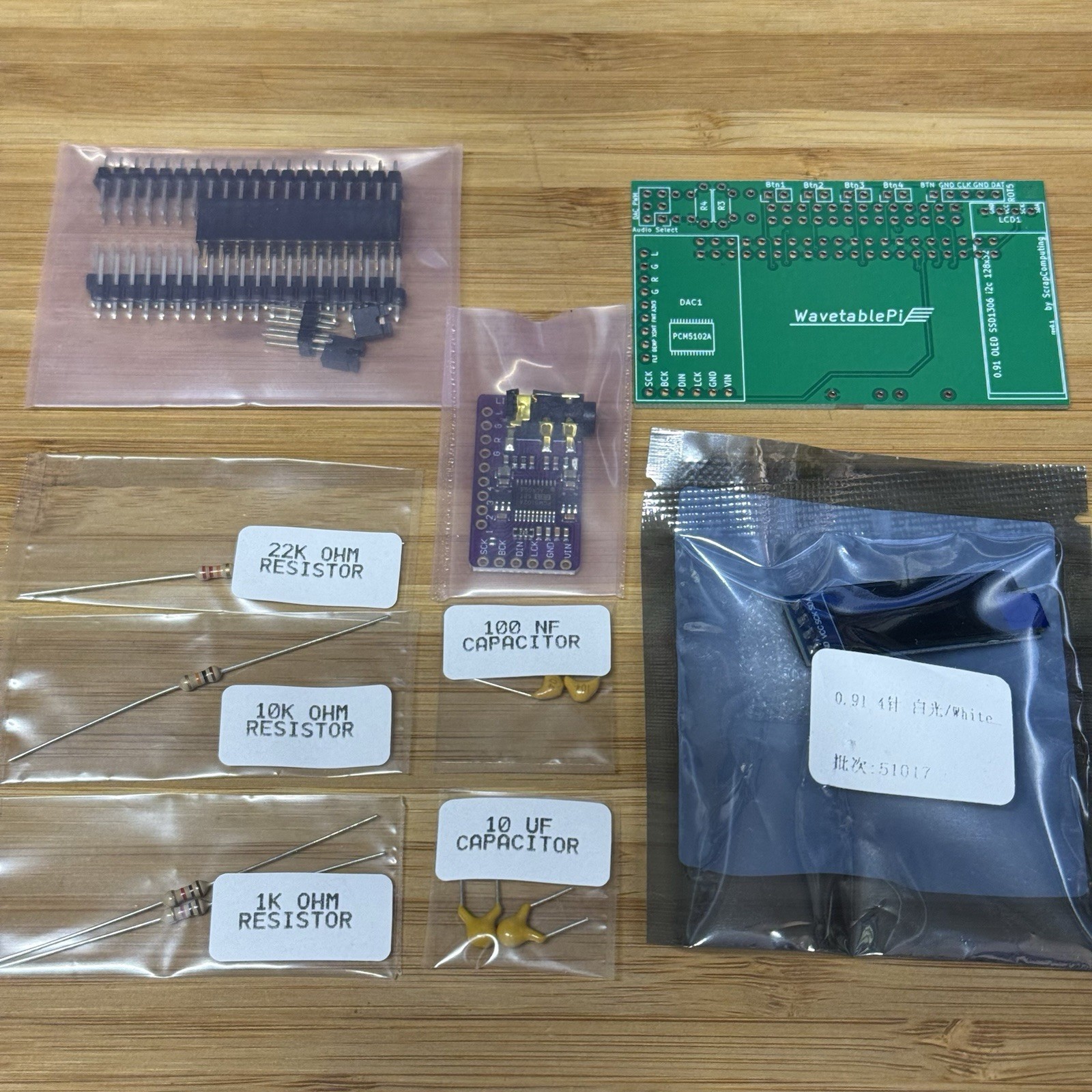 WavetablePi Horizontal DIY Kit – Wavetable Header for Vintage Sound Card NO PI