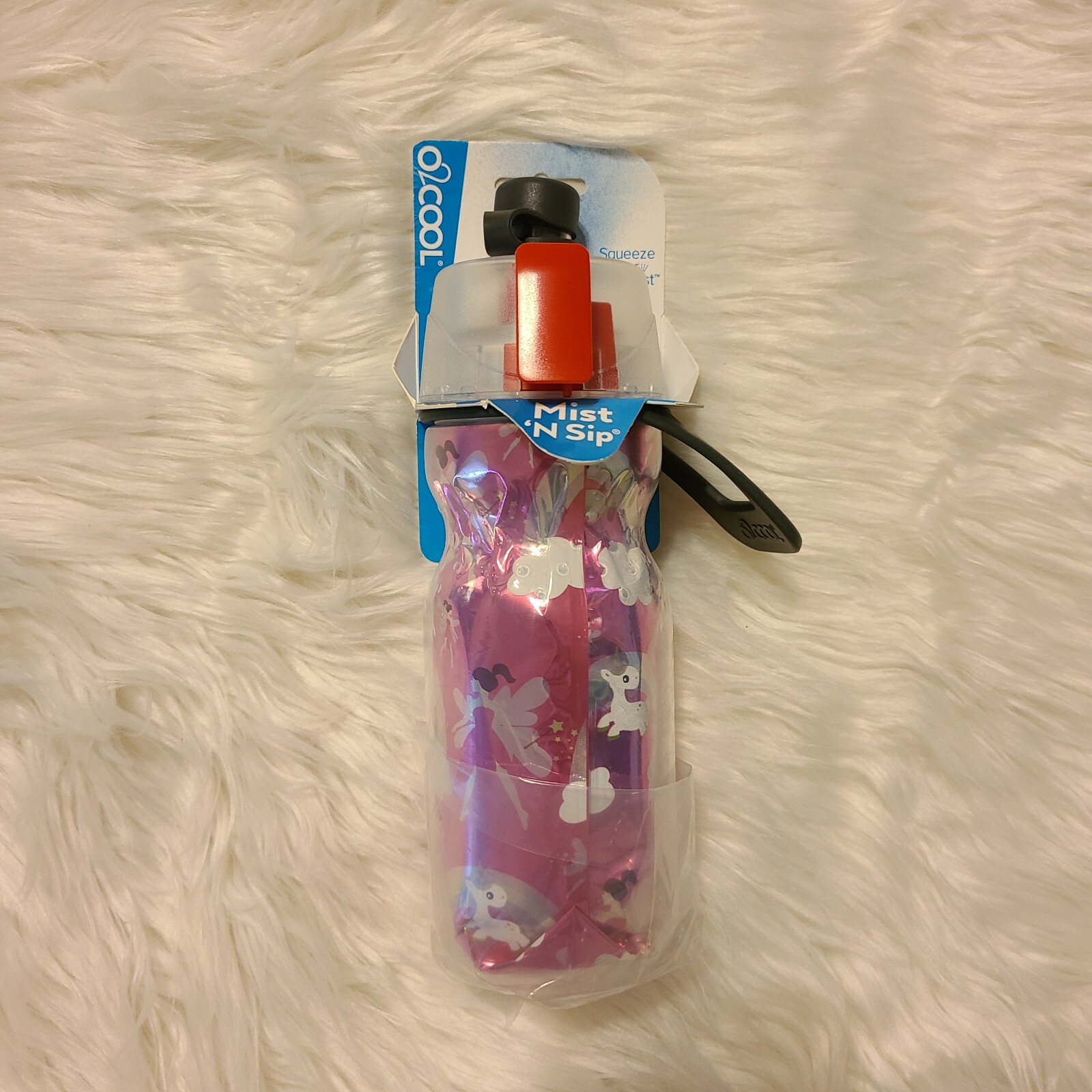 O2COOL MIST N SIP WATER BOTTLE PINK NEW 12 OZ. KIDS Disney Bound