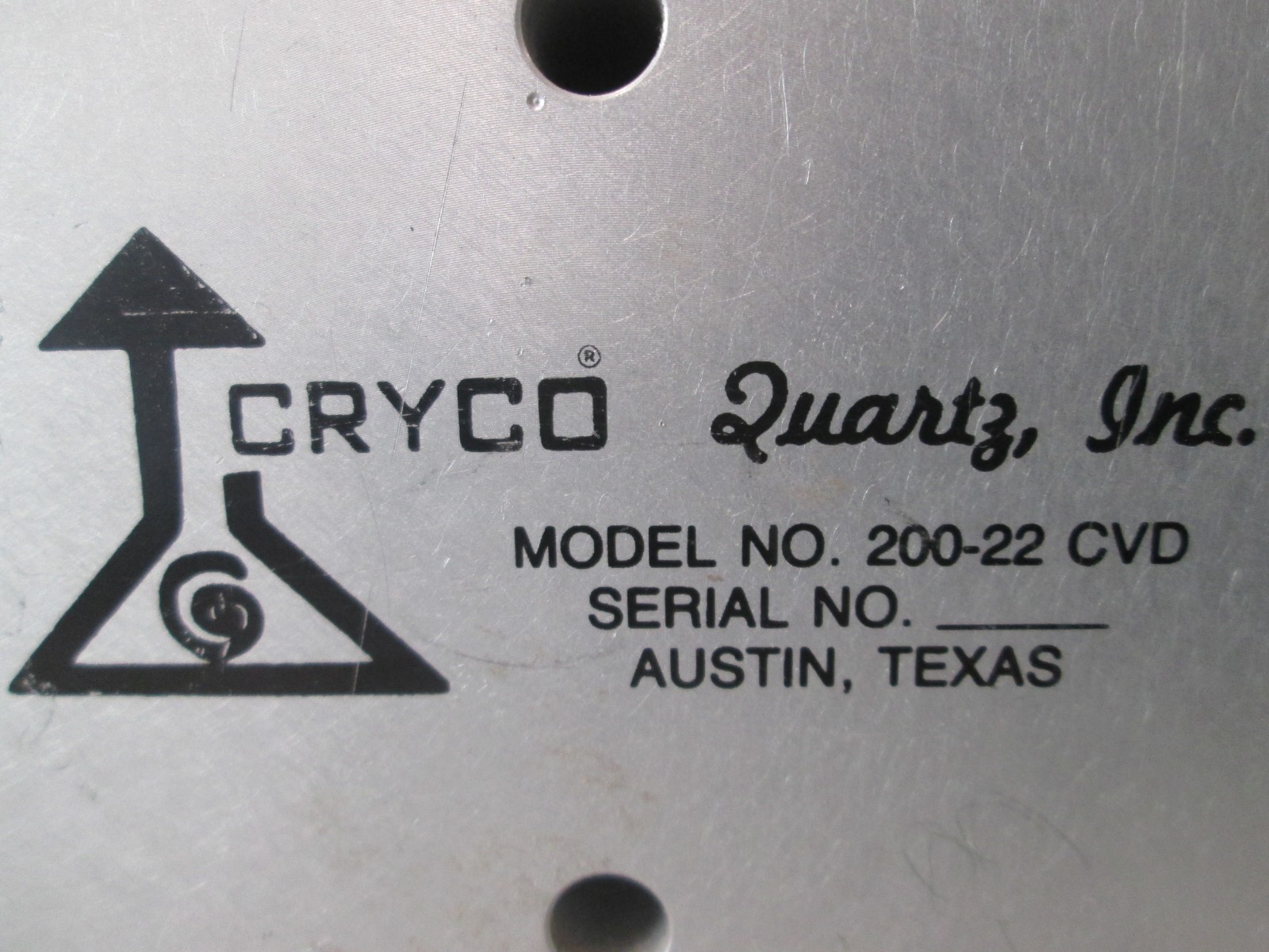 Cryco, Model 200-22 CVD, Cantilever Head Part, Used