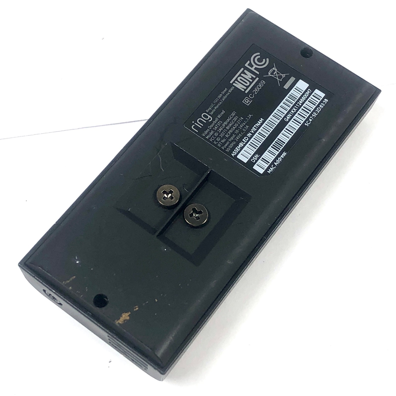 Ring Video Doorbell Wired Model 5AT3T5 HD and Chime