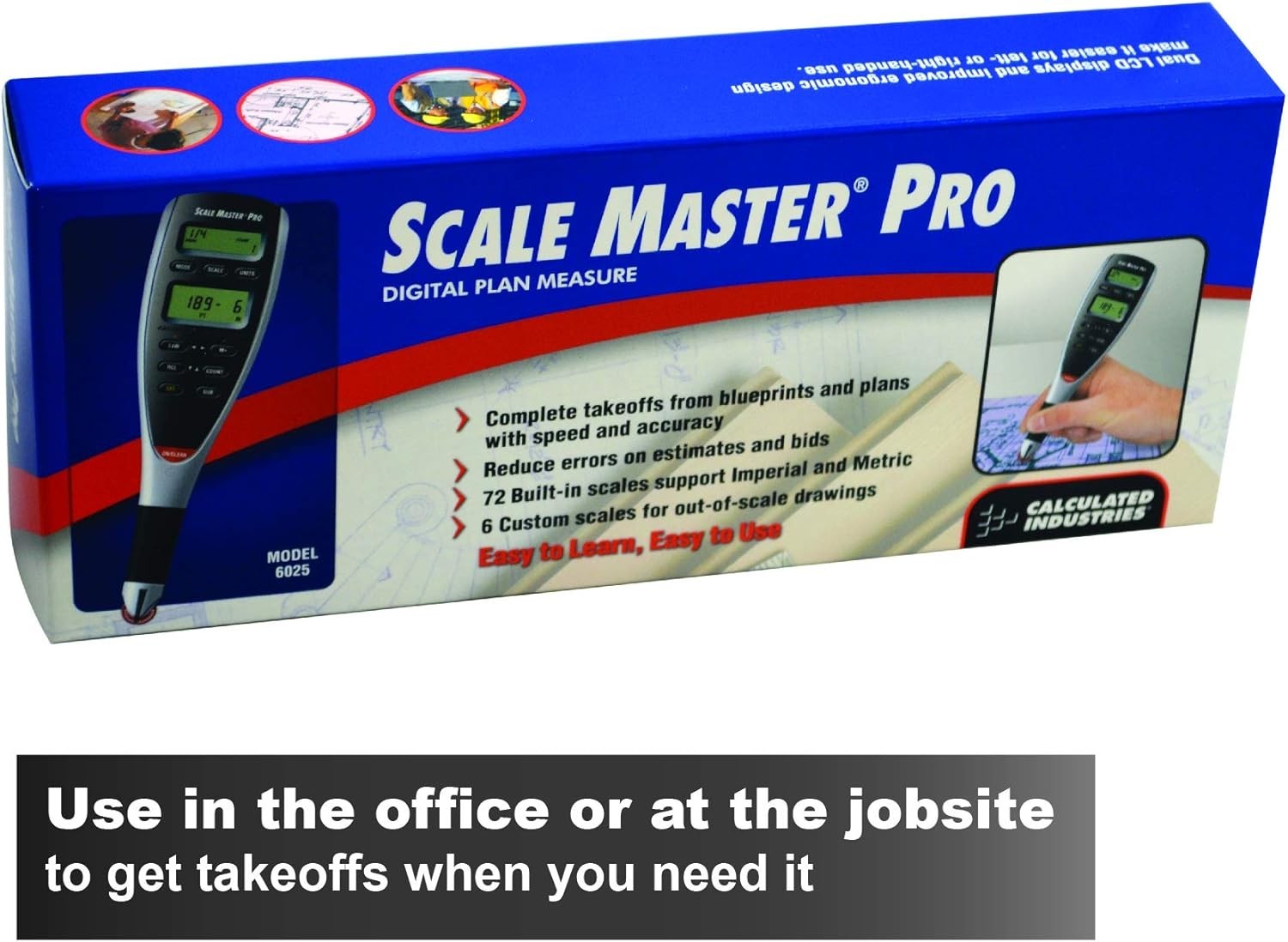 Digital Plan Measure 7.3-Inch LCD Handheld Scaler for Construction and Bluepr...