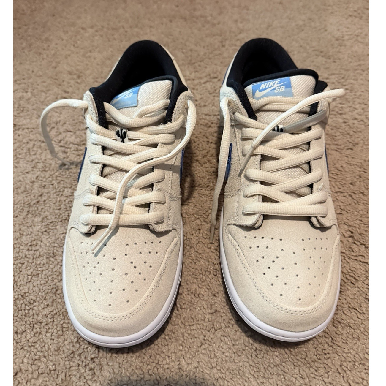 Nike SB Dunk Low - Beige/Blue - US Size 10.5 - Worn Once Inside House