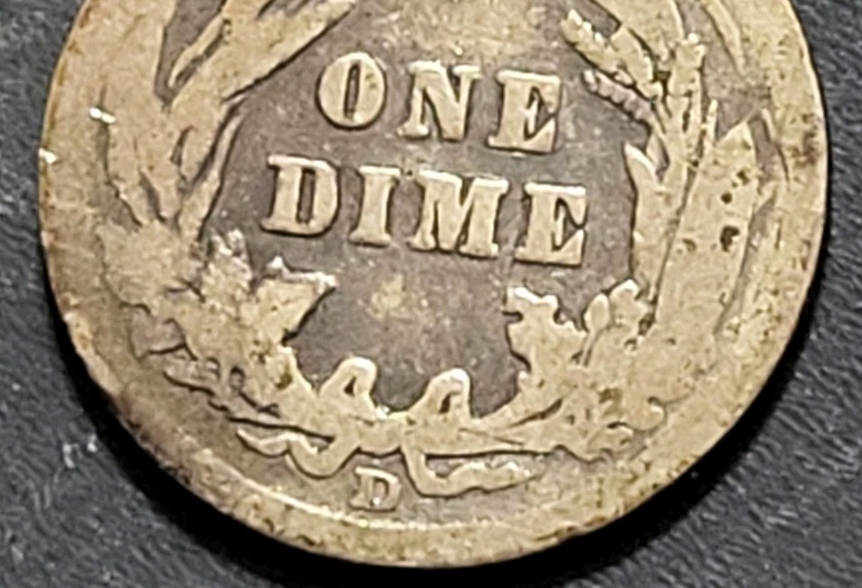 1911 D Barber Dime Free Shipping