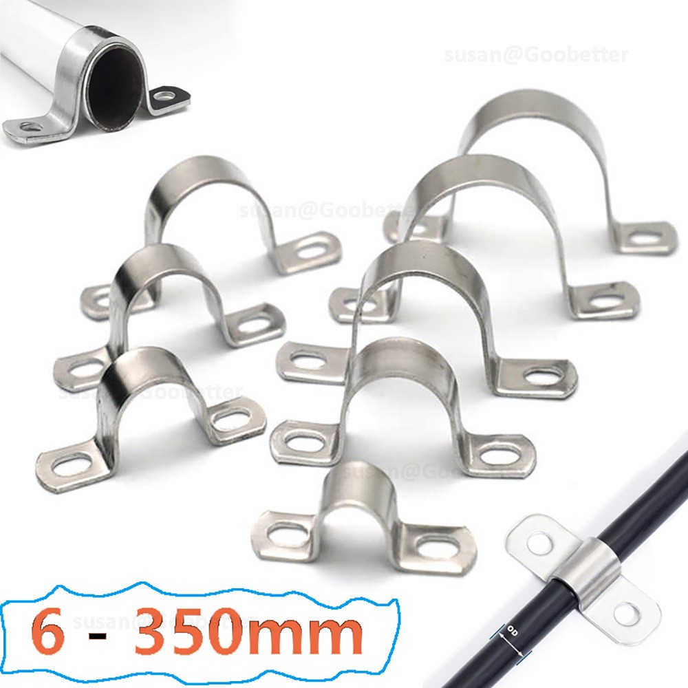 Saddle Clip Bridge Clamp Brackets Pipe Fixing Clips Stainless Steel 6mm - 350mm