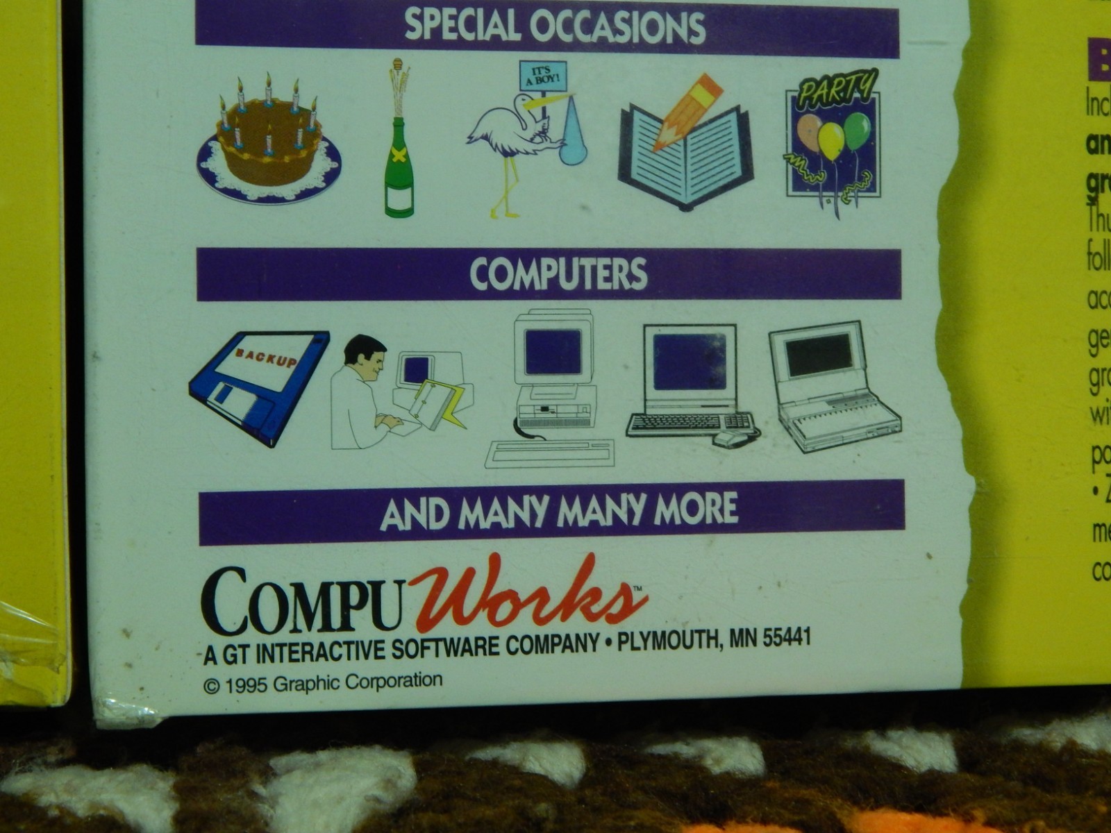 '90s Computer Software (LOT of 4) Microsoft Greetings Workshop + Color Clipart +