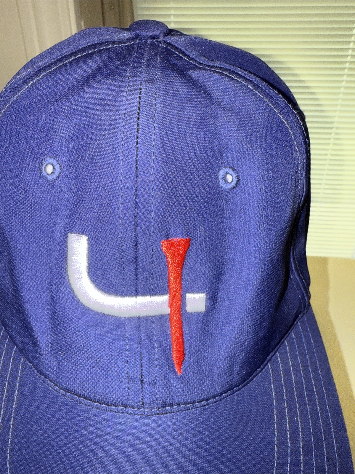 Adidas Golf Tee Logo Flex Band Hat Cap Hook Loop Polyester