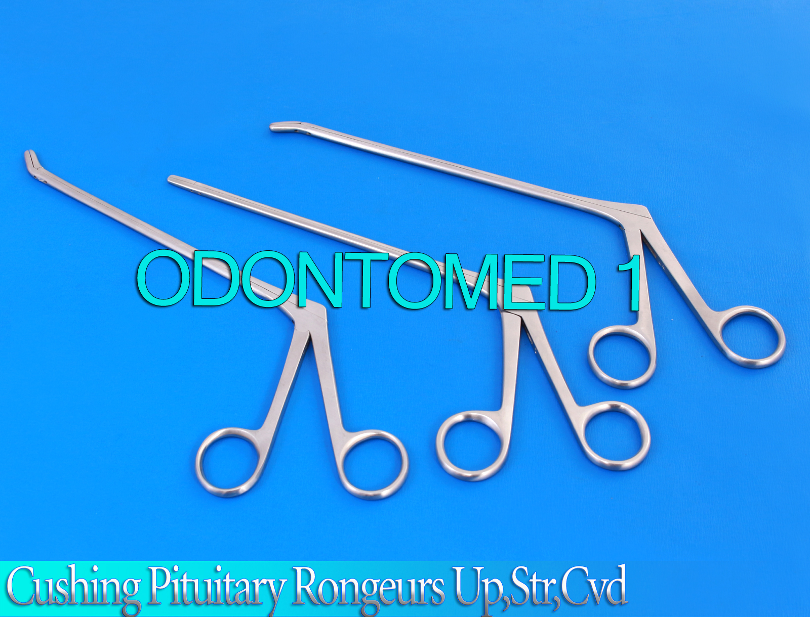 3 Pcs Cushing Pituitary Rongeurs 8" 4x10mm Cup ,Up.Str,Down Ent Surgical Instru