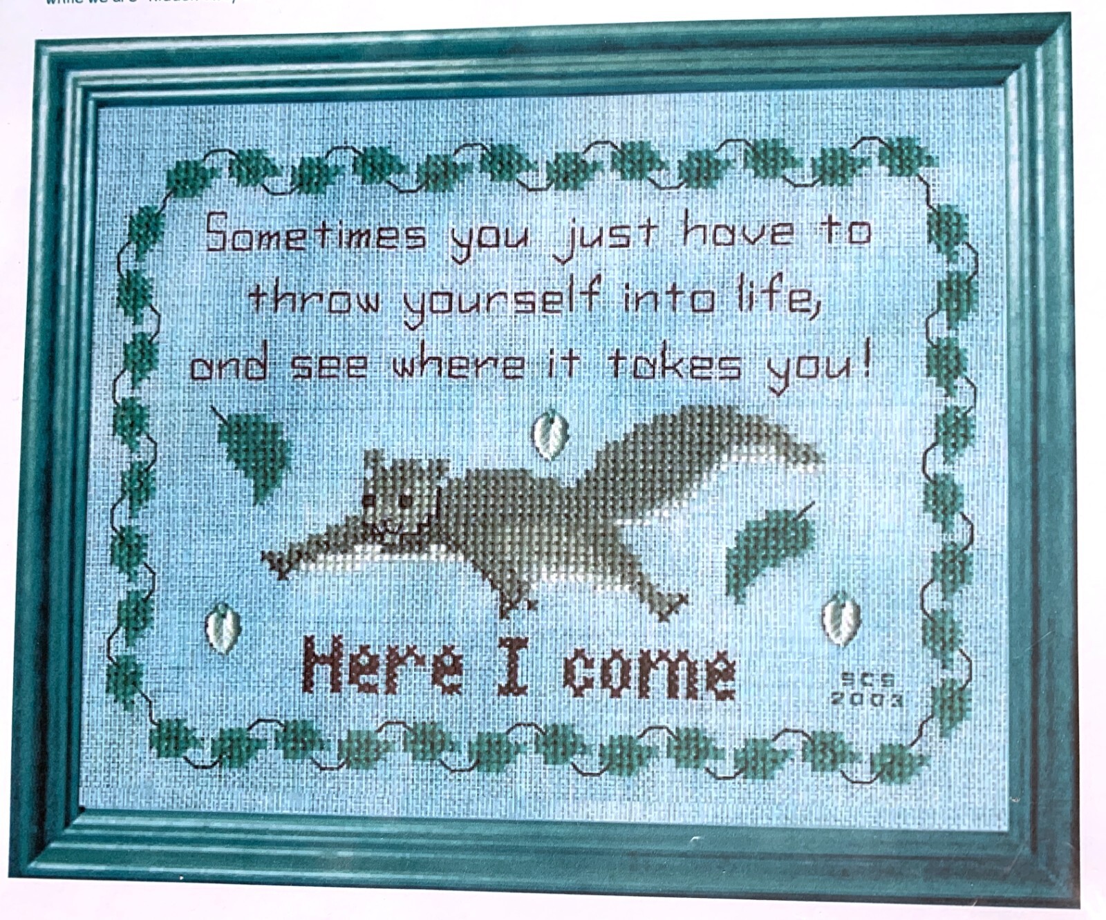 Susan Saltzgiver Designs Counted Cross Stitch Pattern Throw Yourself Into Life