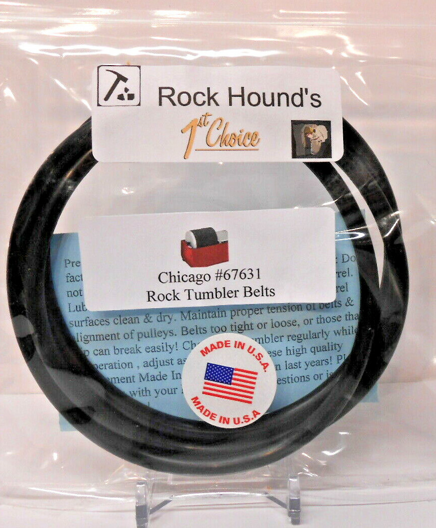 (3)Pack Chicago Rock Tumbler Belts #46376,67631-OVGA USA Rockhound's 1st Choice