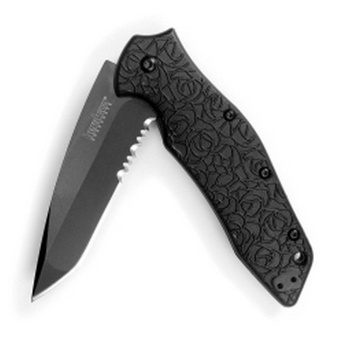 Kershaw 1835TBLKST Kuro Serrated Knife