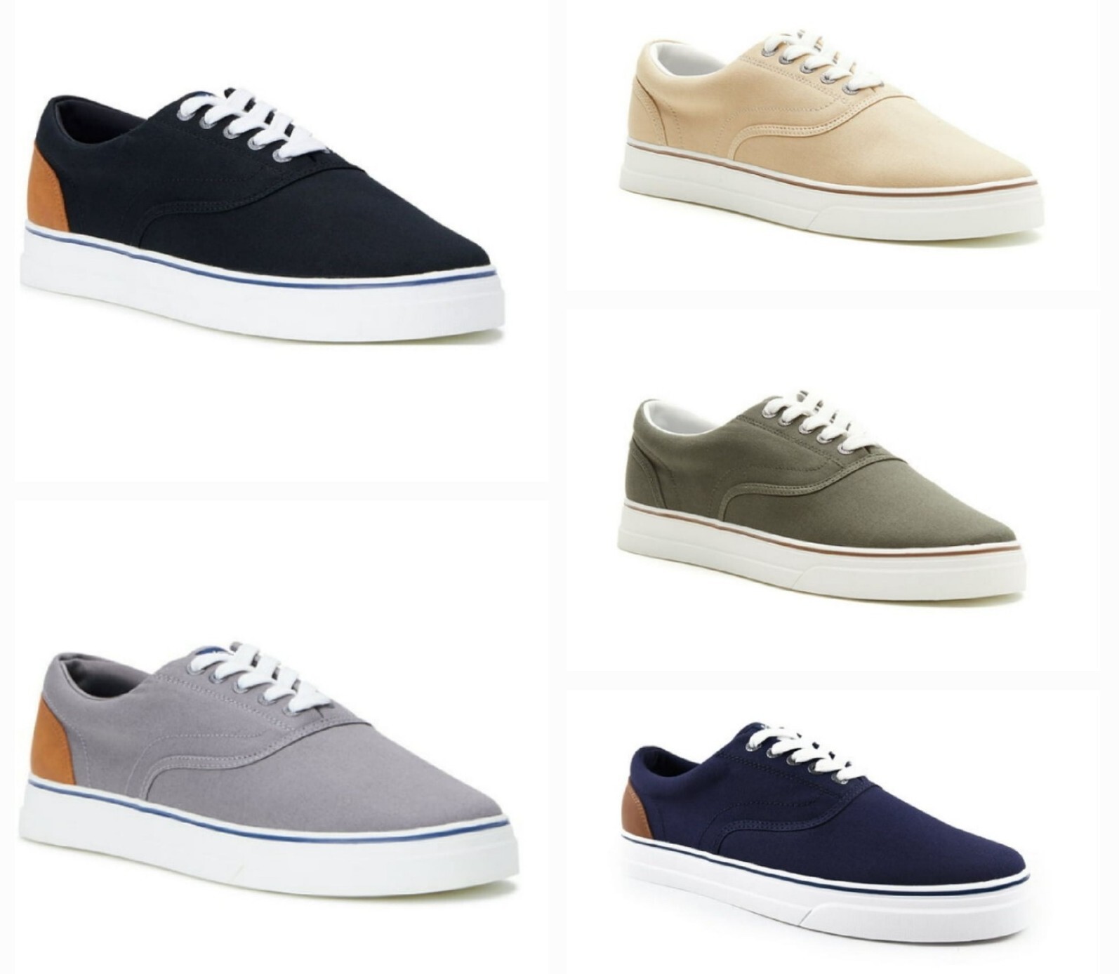 Chaps Men's Pick Memory Foam Casual Canvas Lace-up Fashion Sneakers Shoes: 8-13