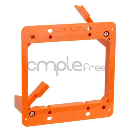 Low Voltage 2 Dual Bracket Mount Multipurpose DryWall Mounting Wall Plate NEW