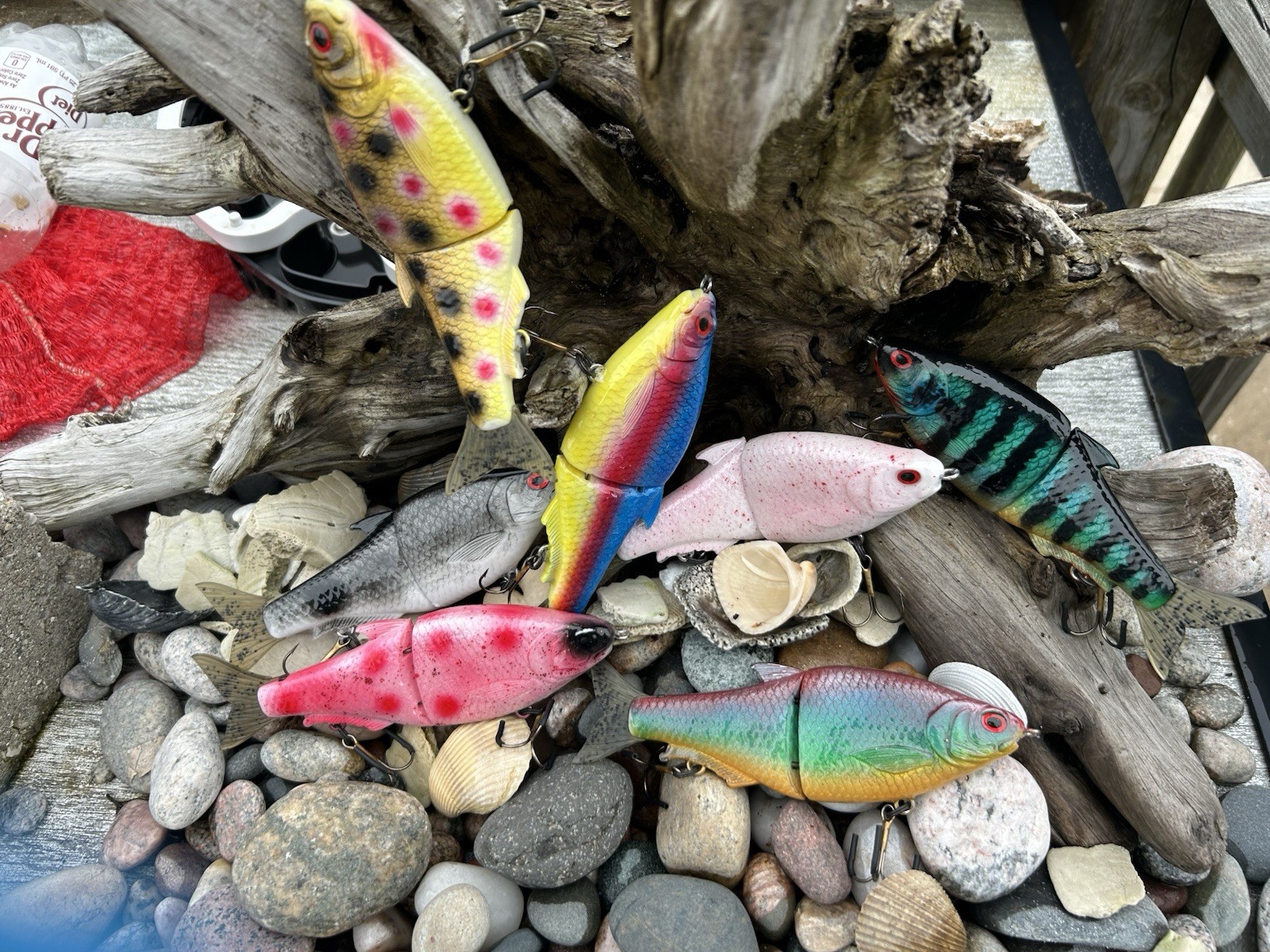 6 Inch KO Shad Glide Bait Swimbait Bass Pike Musky Fishing Lure Handmade