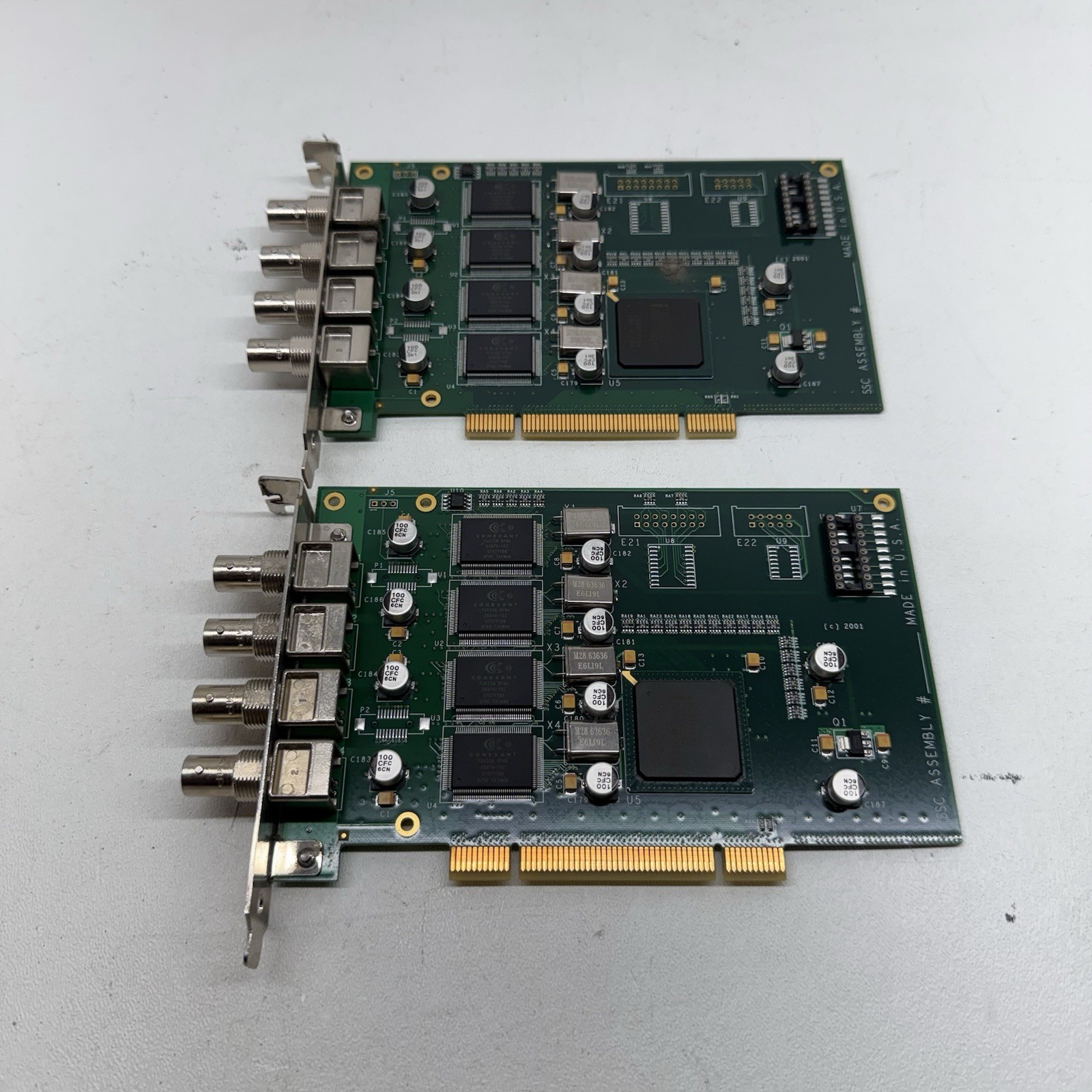 Lot of 2  - 4-Channel PCI BNC Analog CCTV Video Capture Card DVR  Boards