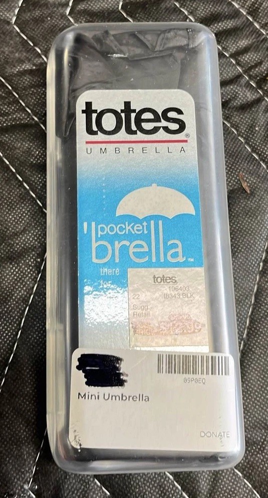 Vintage Totes Mini Pocket Umbrella 196403 - Black